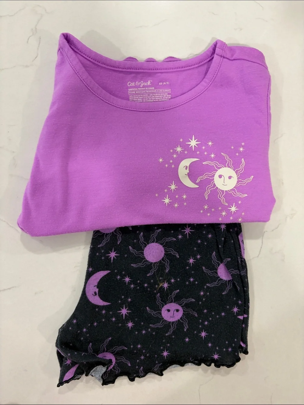Disney Purple Mermaid & Character Mix Kids Pajama and Night Gown Set